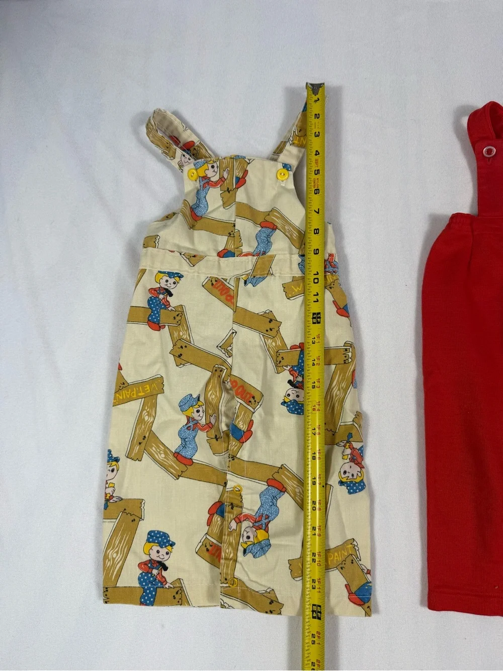 2 pairs of Vintage Infant Overalls- Carters turtle + unbranded painter